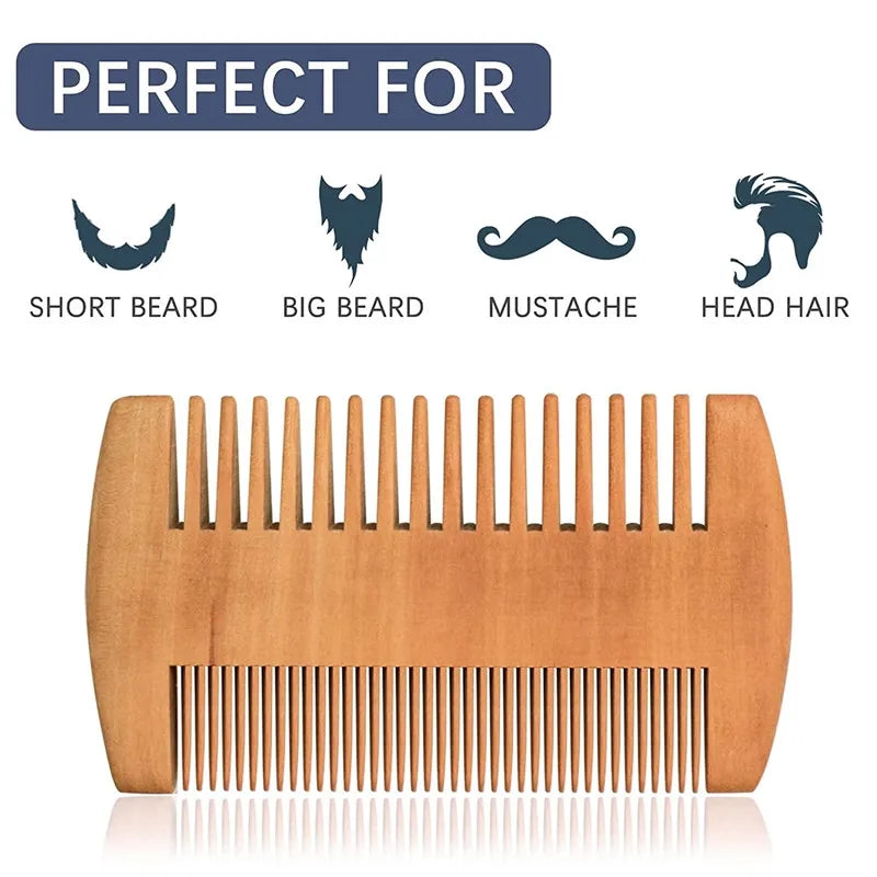 Natural Beech Wooden Beard Comb