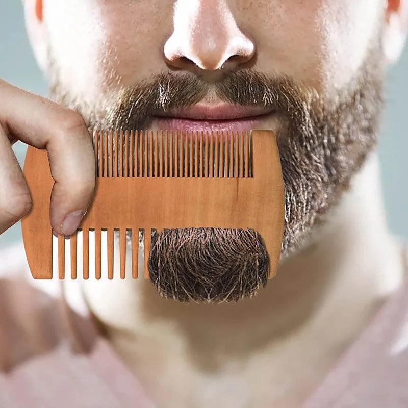 Natural Beech Wooden Beard Comb