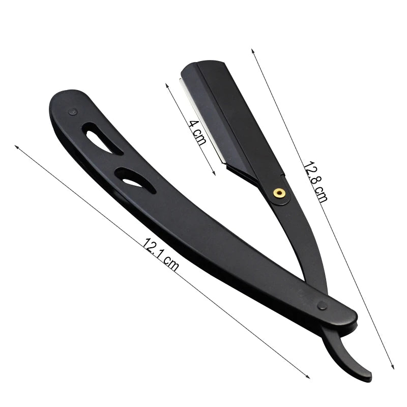 Antique Black Folding Shaving Knife