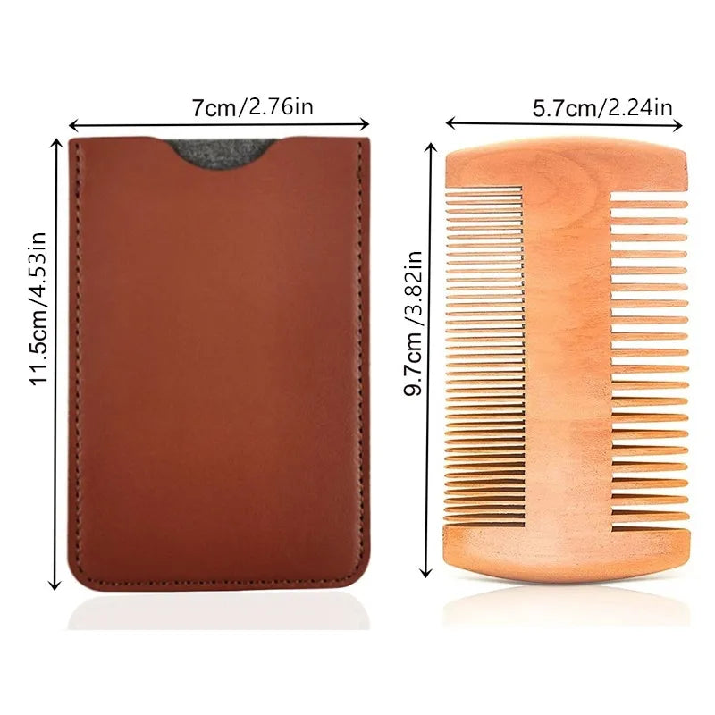 Natural Beech Wooden Beard Comb