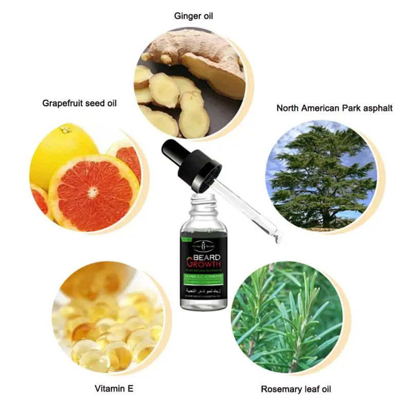 Natural Organic Men Beard Growth Oil